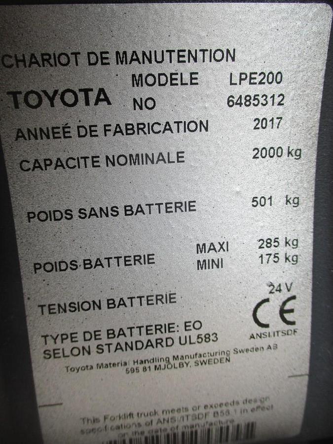 Refurbished 2017 BT LPE 200 - 2216