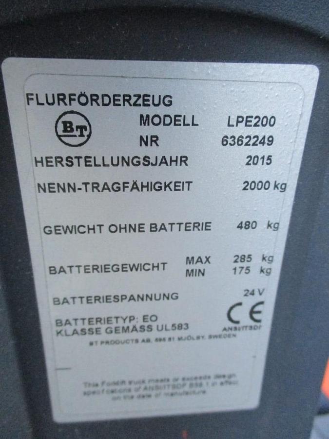 Refurbished 2015 BT LPE200