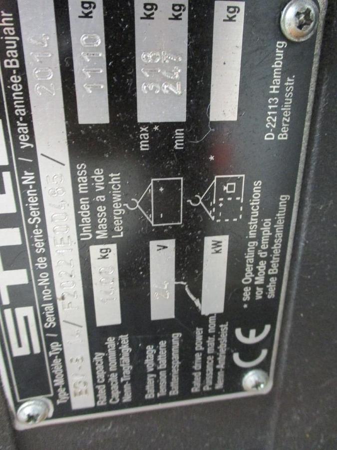 Used 2014 STILL EGVS14 triplex - 1545