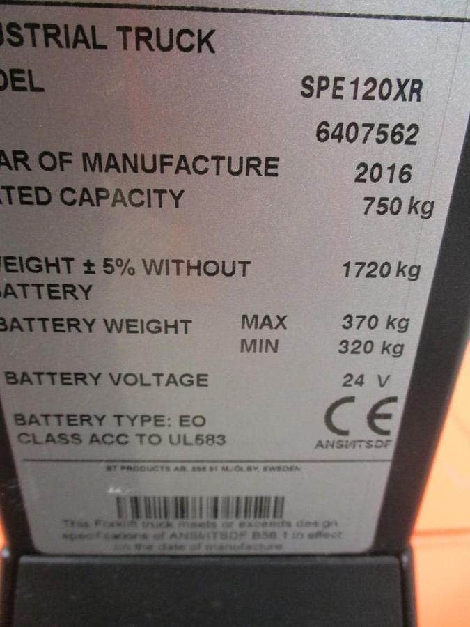 Refurbished 2016 BT SPE120 XR - 353