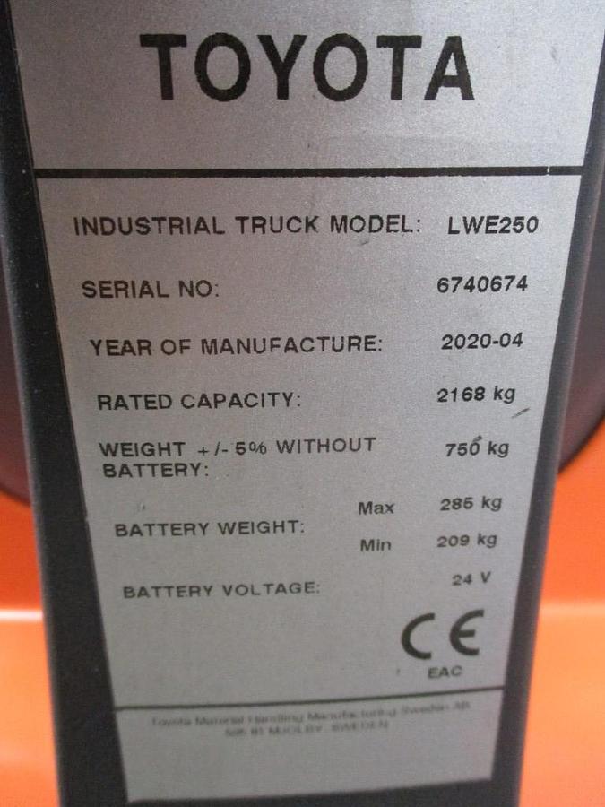 Refurbished 2020 TOYOTA LWE250 - 1277