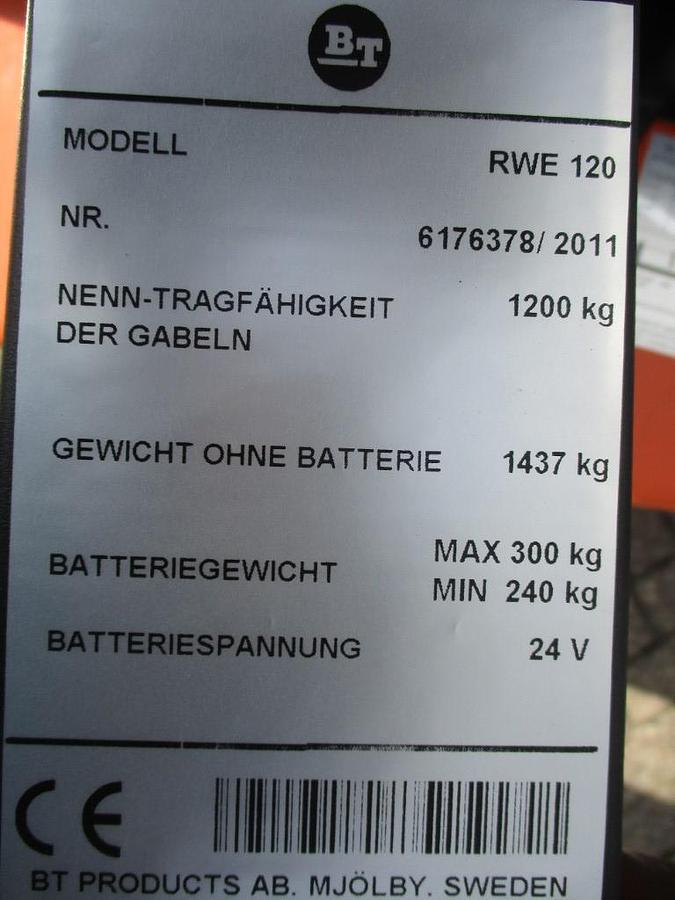 Refurbished 2011 BT TOYOTA RWE120 - 3198