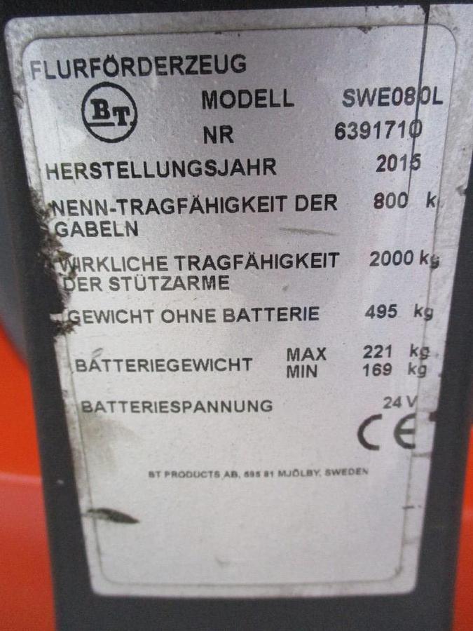 Refurbished 2015 BT SWE 080L - 1345
