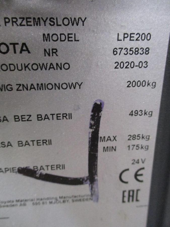 Refurbished 2020 TOYOTA LPE200 - 1778