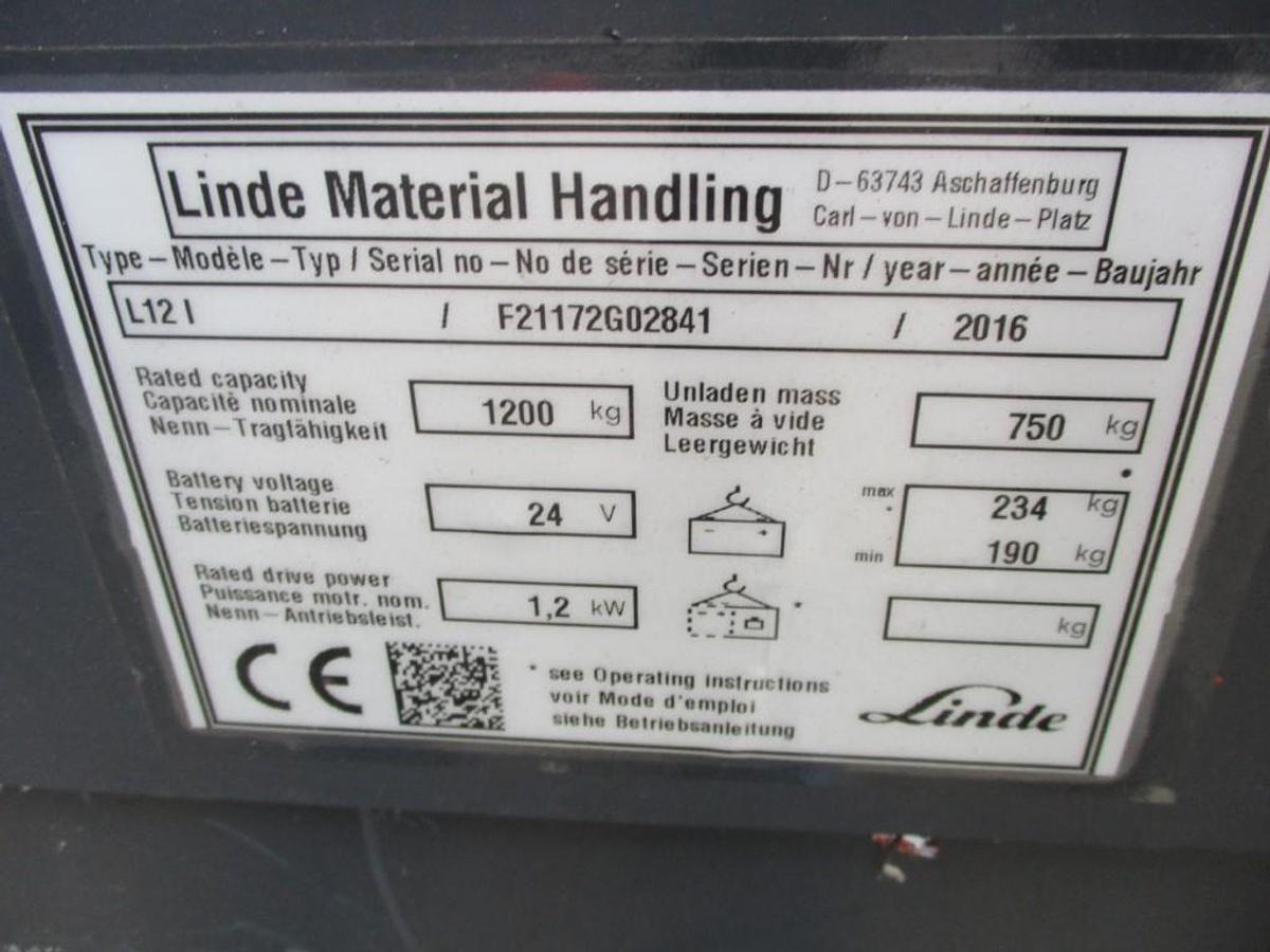 Refurbished 2016 Linde L12i - 4474