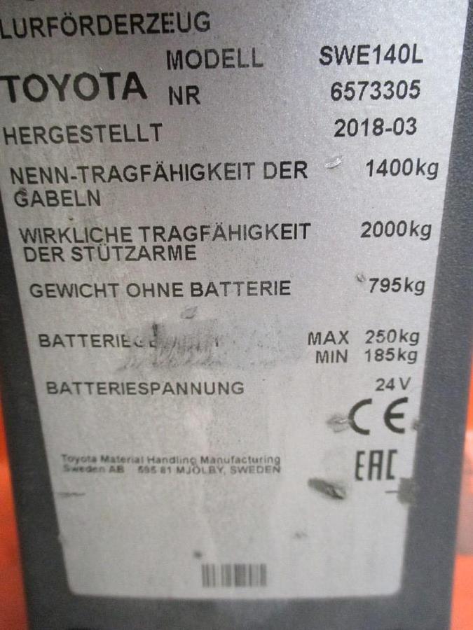 Refurbished 2018 TOYOTA SWE140L - 560
