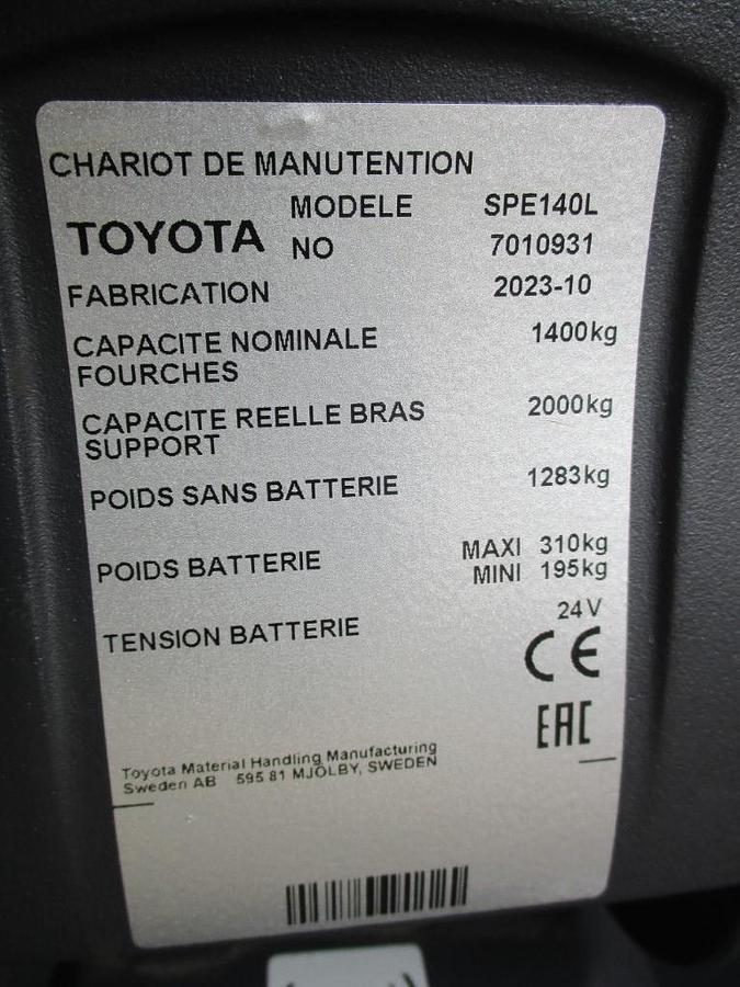Refurbished 2023 TOYOTA SPE140L triplex - 568