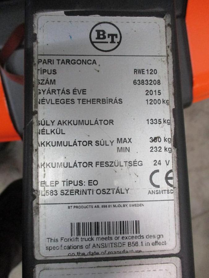 Refurbished 2015 TOYOTA BT RWE120 - 2920