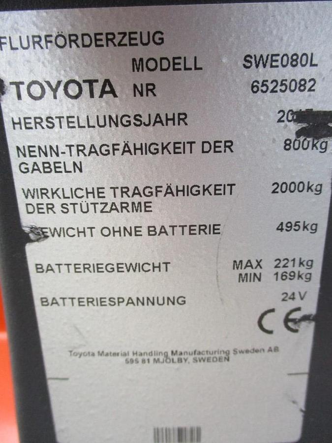Refurbished 2015 BT TOYOTA SWE 080L - 1242