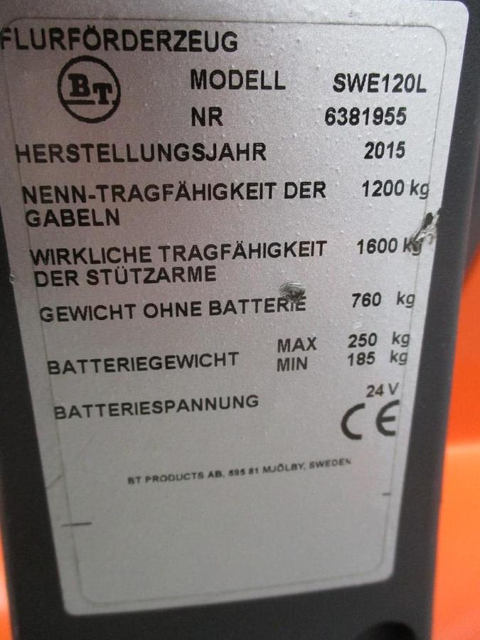 Refurbished 2015 TOYOTA BT SWE 120L - 1437
