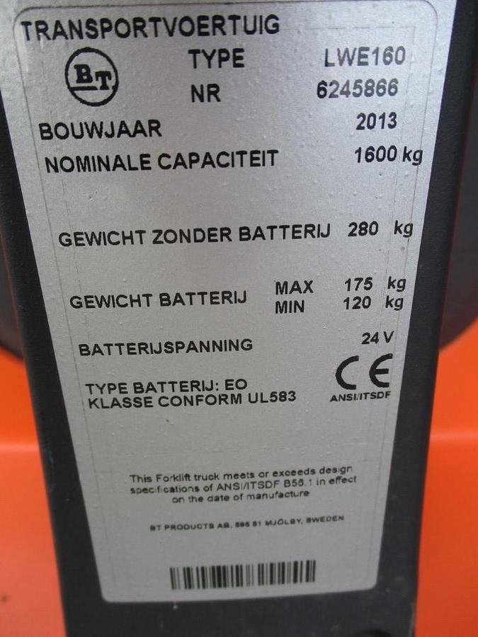 Refurbished 2013 BT LWE160 - 197