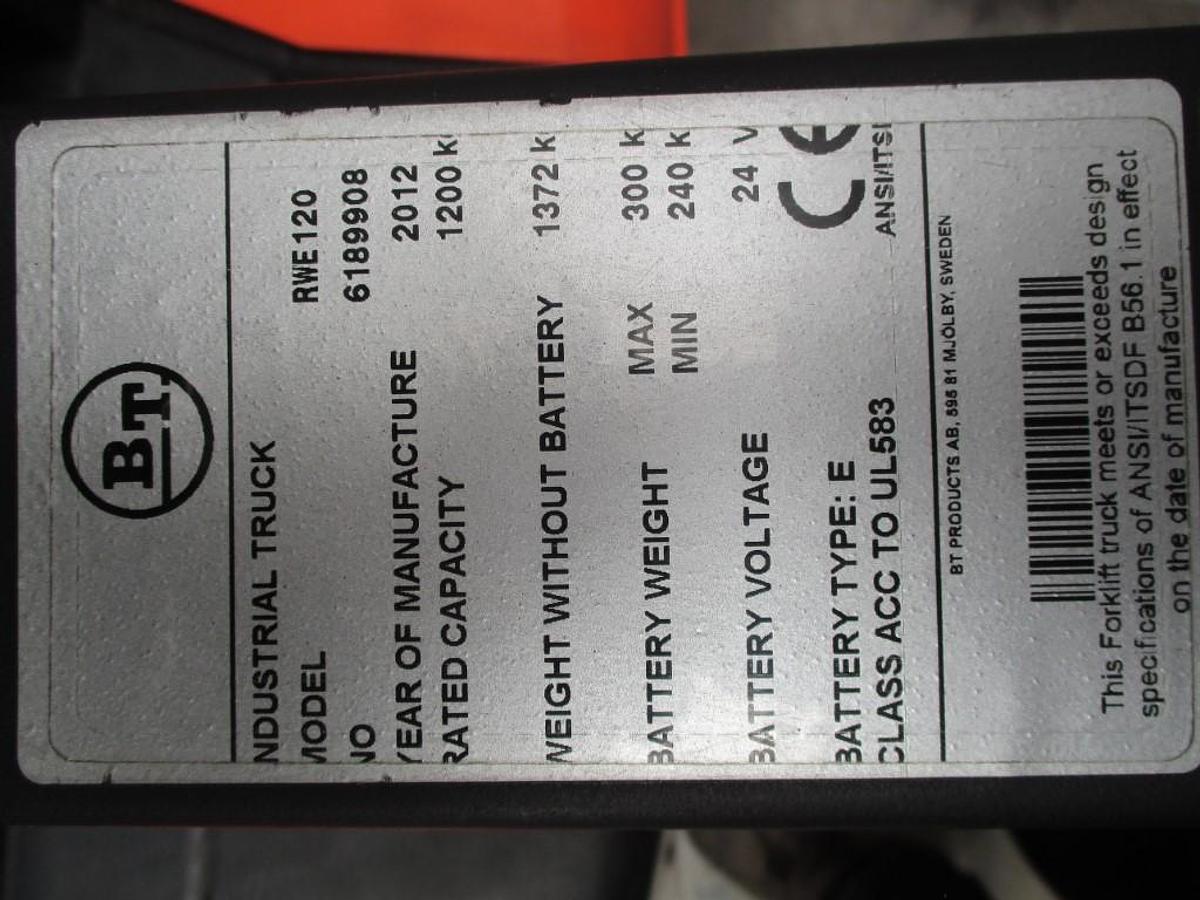 Refurbished 2012 BT TOYOTA RWE120 - 1936