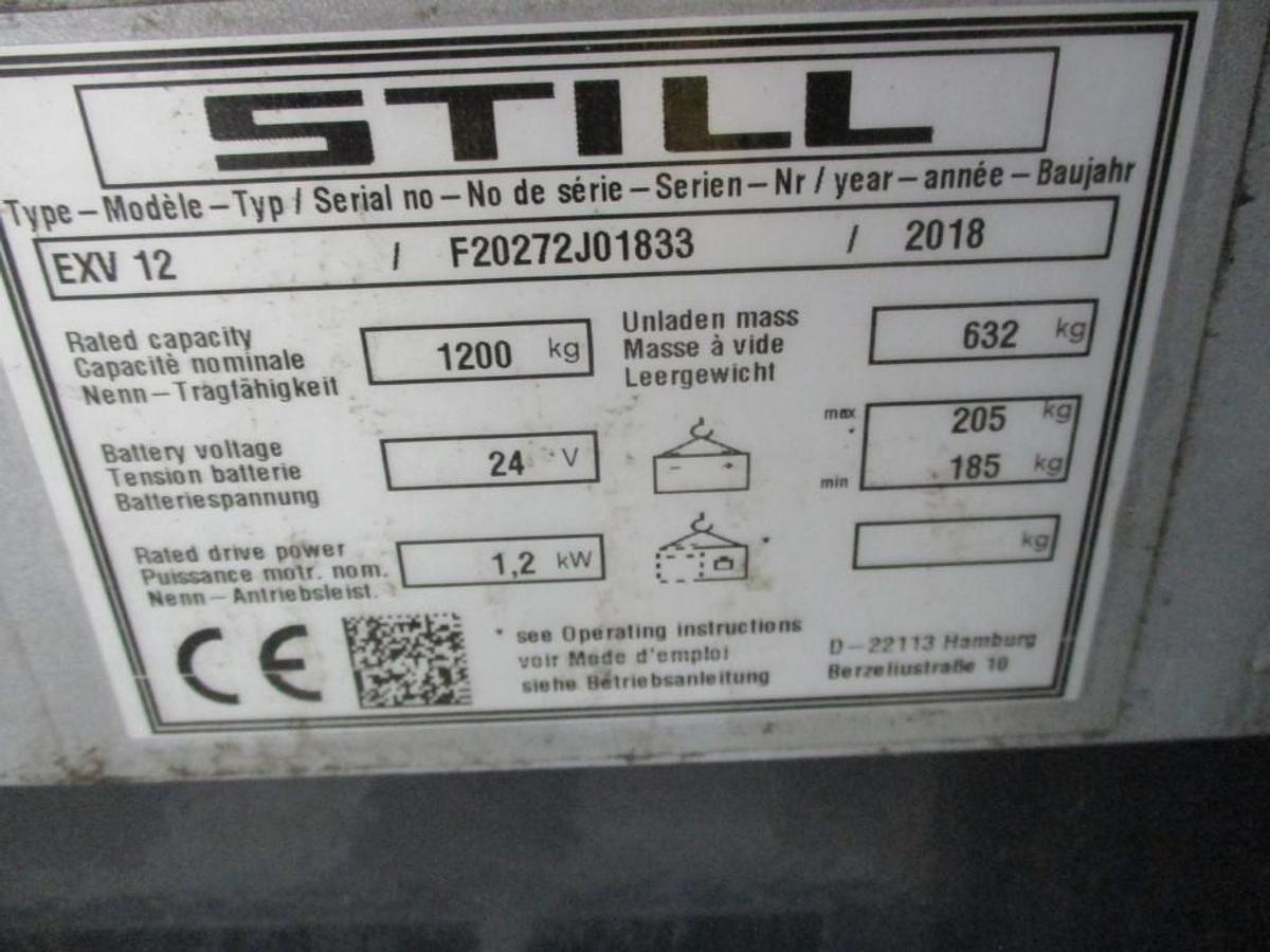Refurbished 2018 STILL EXV12 - 2376