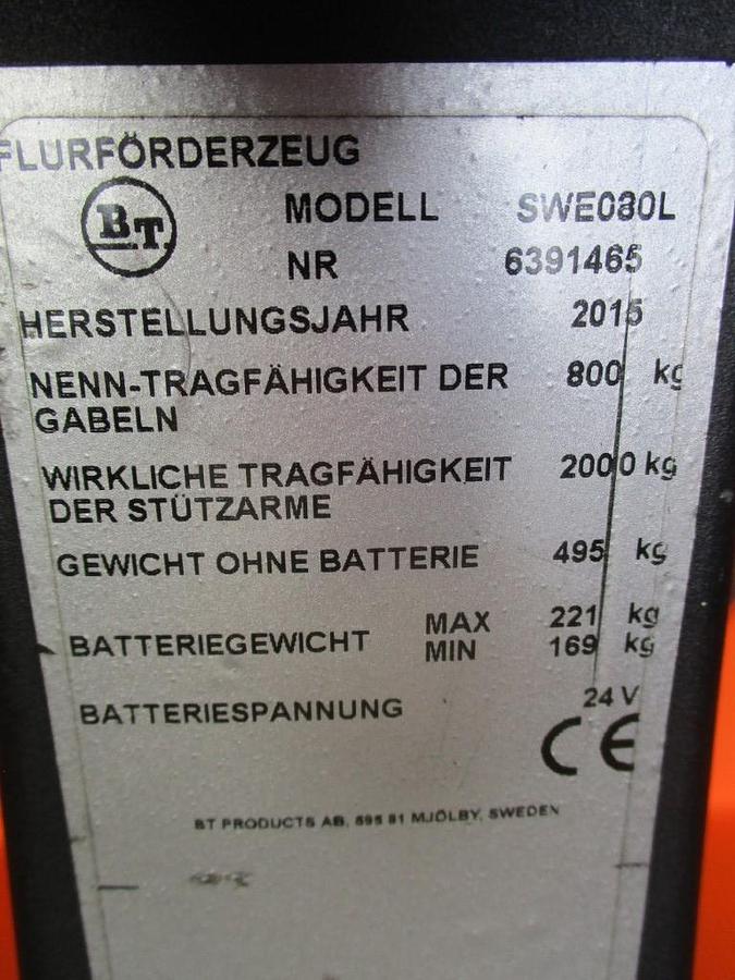 Refurbished 2015 TOYOTA BT SWE 080L - 1088
