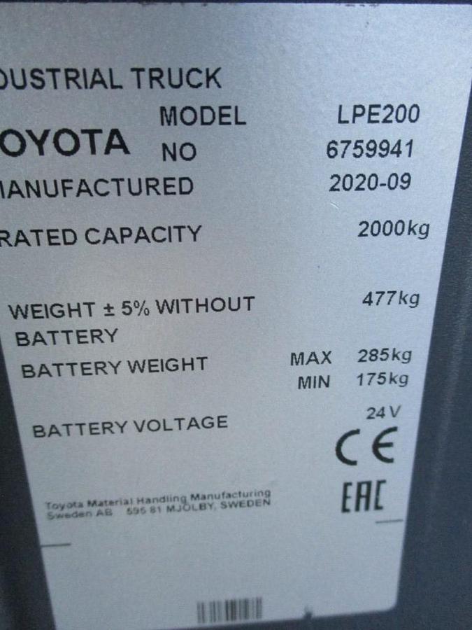 Refurbished 2020 TOYOTA LPE200 - 1553