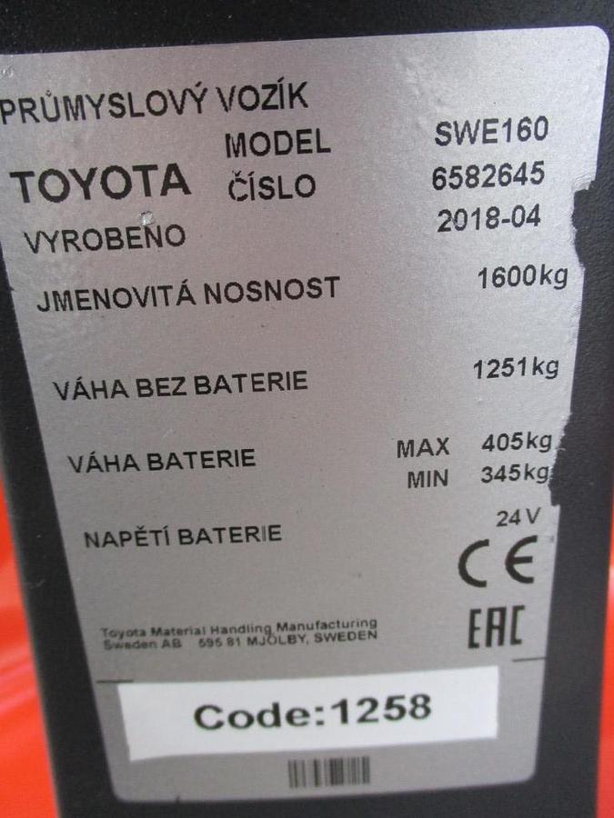 Refurbished 2018 TOYOTA SWE160 triplex - 2096