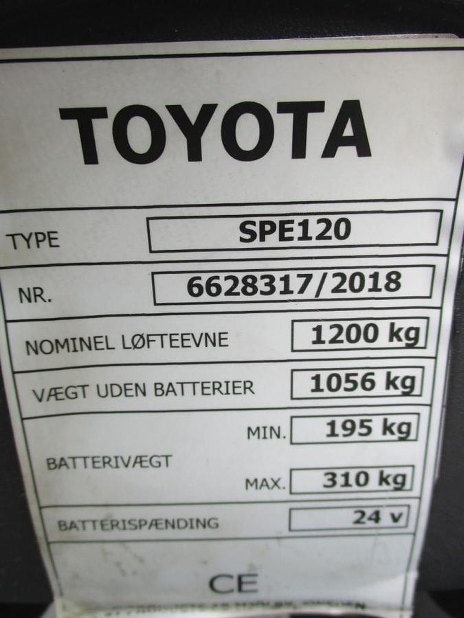 Refurbished 2019 BT TOYOTA SPE120 triplex - 2260