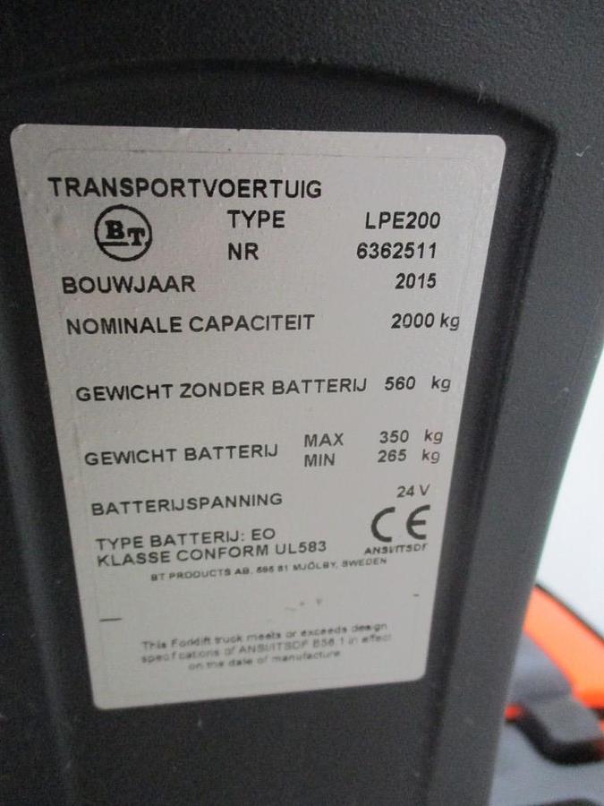 Refurbished 2015 TOYOTA BT LPE200 - 675