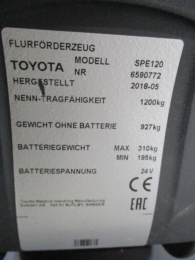 Refurbished 2018 TOYOTA SPE120 - 2475