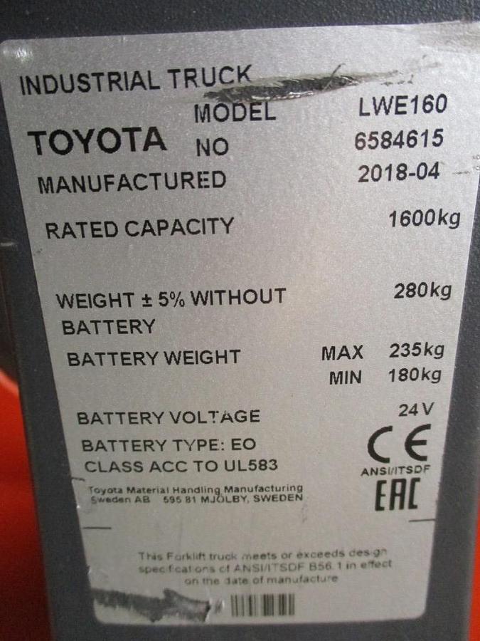 Refurbished 2018 BT LWE160 - 723