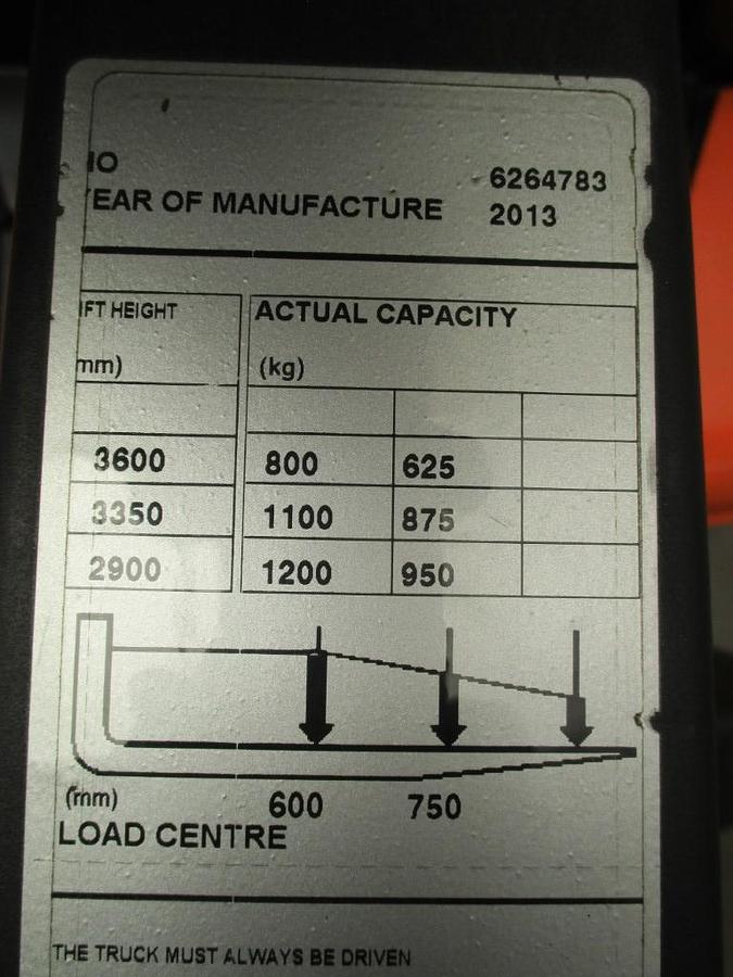 Refurbished 2013 BT TOYOTA RWE120 triplex - 1064