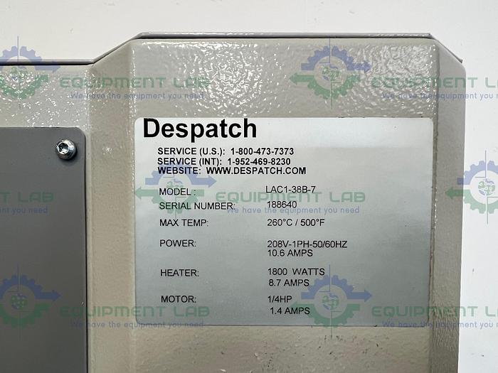 Used Despatch  LAC1-38B-7 Burn- In Oven 260°C/500°F w/ Stand