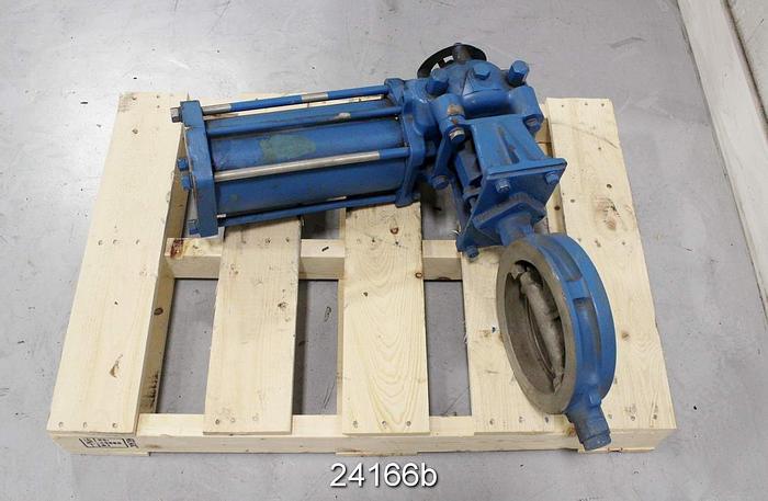 Used Neles Jamesbury 8" Air Operated Butterfly Valve, Stainless Steel Body #24166