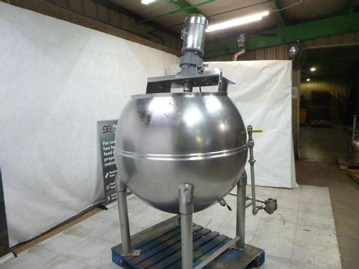Used Groen 200 Gallon Stainless Steel Spherical Jacketed Scraper Agitated Kettle; Md#INA-200-SP