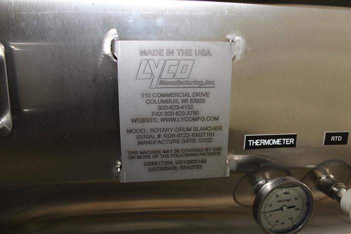 Used Lyco Dual Zone Rotary Drum Cooker/Cooler; 36"x8'x4'