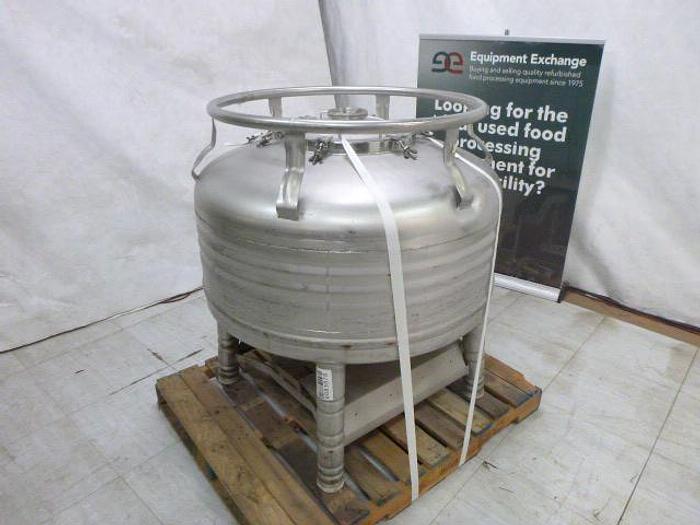 Used STOCKLIN STAINLESS STEEL STORAGE IBC TANK; Md#3070, 900L