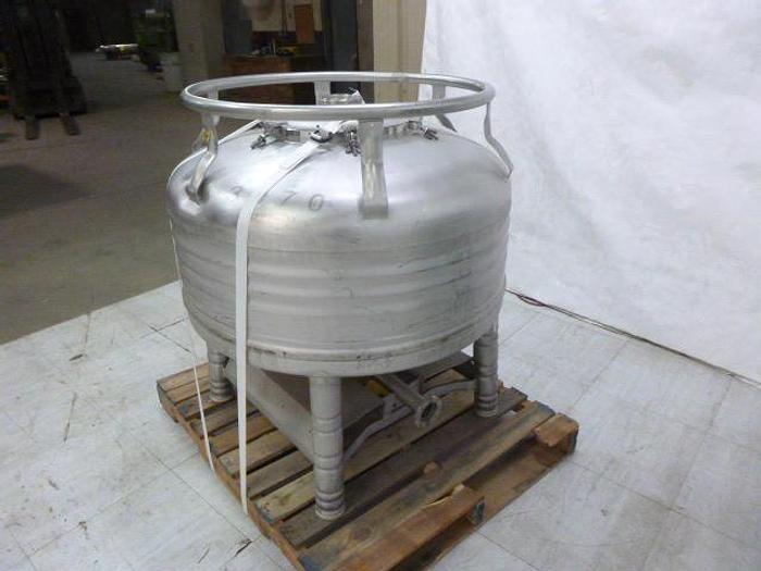 Used STOCKLIN STAINLESS STEEL STORAGE IBC TANK; Md#3070, 900L