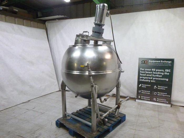 Used Groen 200 Gallon Stainless Steel Spherical Jacketed Scraper Agitated Kettle; Md#INA-200-SP