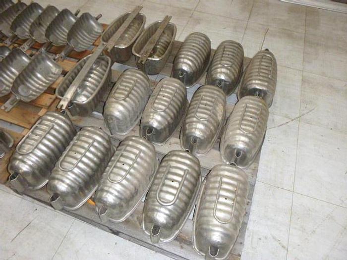 Used Ham Boiler Company Ribbed Oval Meat Molds-10-12# capacity: 18 units available