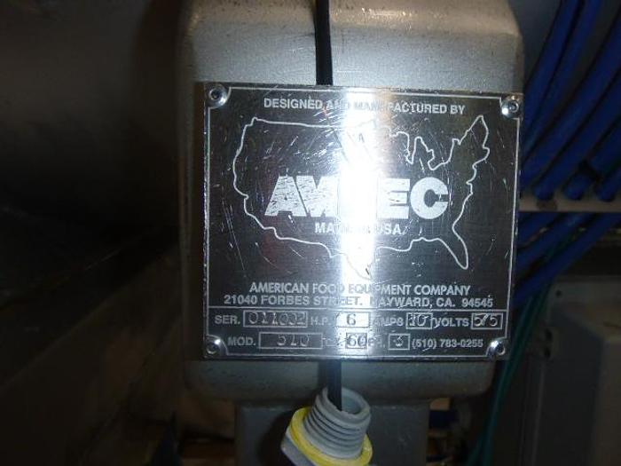 Used AMFEC Dual Paddle Blender W/CO2 Side Injection; Md#510, 1000 Lbs Capacity