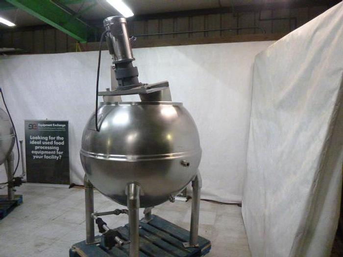 Used Groen 200 Gallon Stainless Steel Spherical Jacketed Scraper Agitated Kettle; Md#INA-200-SP