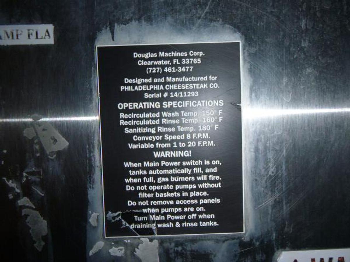 Used Douglas Conveyorized Gas Fired Wash Tunnel; Md#WR-2500