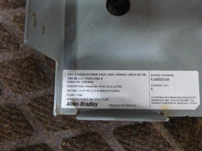 Used ALLEN BRADLEY Powerflex VFD; 7.5HP