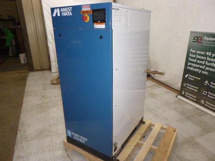 Used Anest Iwata Oil Less Scroll Enclosure Air Compressor; Md#SLE-20H-T460