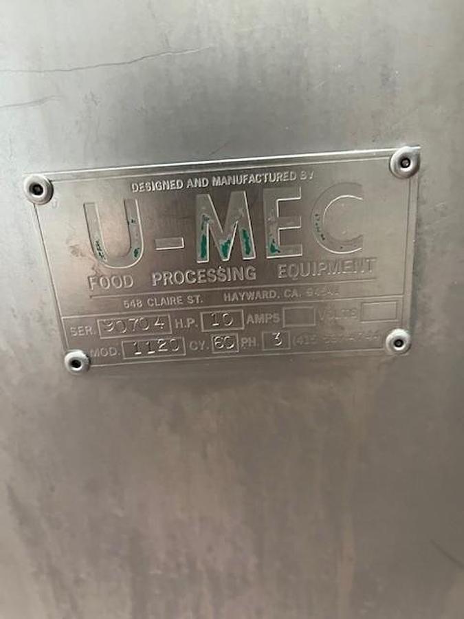Used U-MEC Vacuum Tumbler on Load Cells; Md#1120