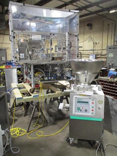 Used World Cup Filling Line with (2) Vemag Robby Fillers and Control GMC Lid applicator