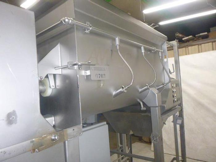 Used AMFEC Dual Paddle Blender W/CO2 Side Injection; Md#510, 1000 Lbs Capacity