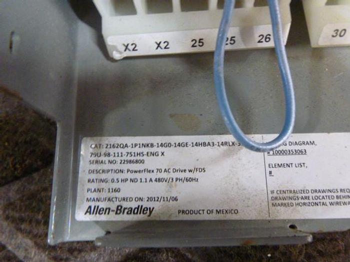 Used ALLEN BRADLEY Powerflex VFD; .5HP