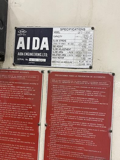 Used 1200 ton AIDA CF1 Stamping Press