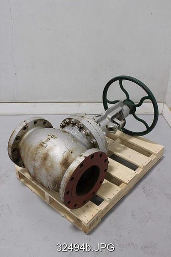 Used Powell 102959 8" Hand Operated Globe Valve #32494