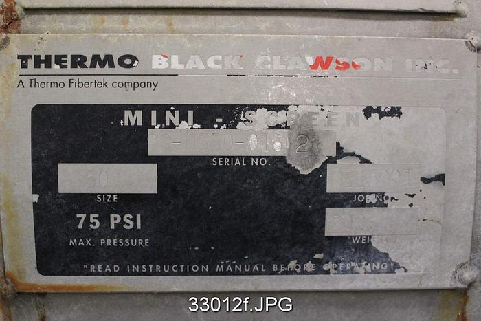 Used Black Clawson 50 Mini Screen, .010" Slots #33012