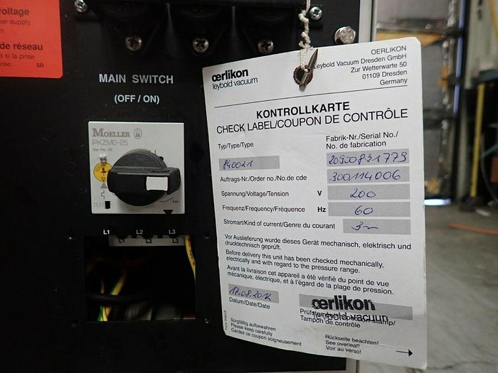 Used Leybold Type COOLPAK 6200 MD Compressor 840021