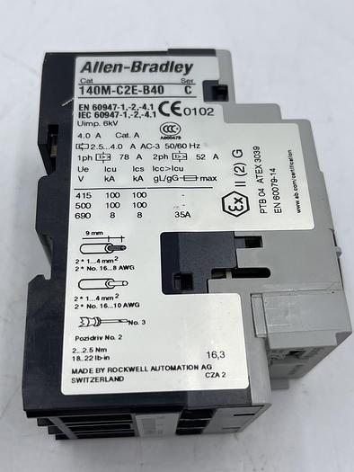 Used Allen-Bradley 140M-C2E-B40 Ser C 