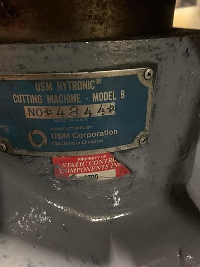 Used USM HYDRAULIC MODEL B CLICKER PRESS 15 TON DIE CUTTER