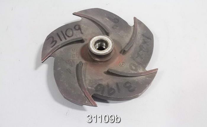 Used Goulds 3196 1x2x10 5 Vane Pump Impeller #31109