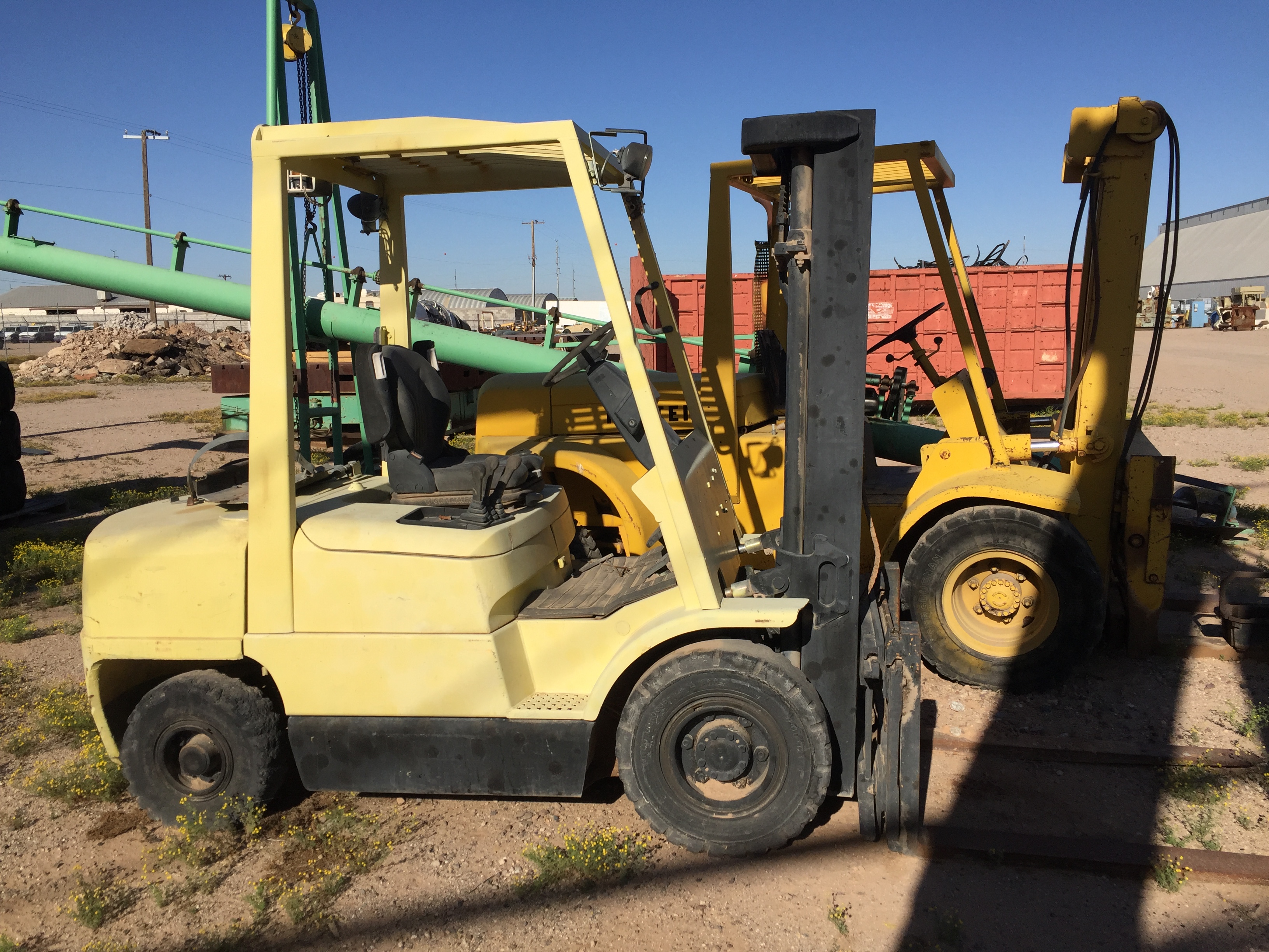 Used 6,000 lb. Hyster Model H 60 XM Forklift; Mfg. 2004; Pneumatic Tires; S/N H177B55385C